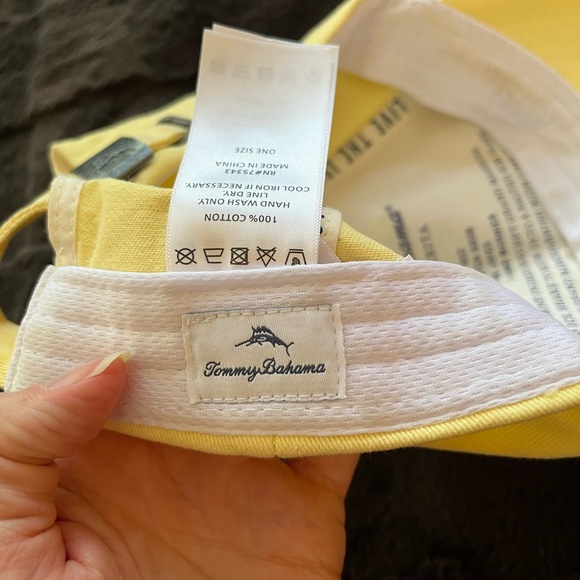 Tommy Bahama Yellow Cap 100% Cotton - Picture 6 of 6